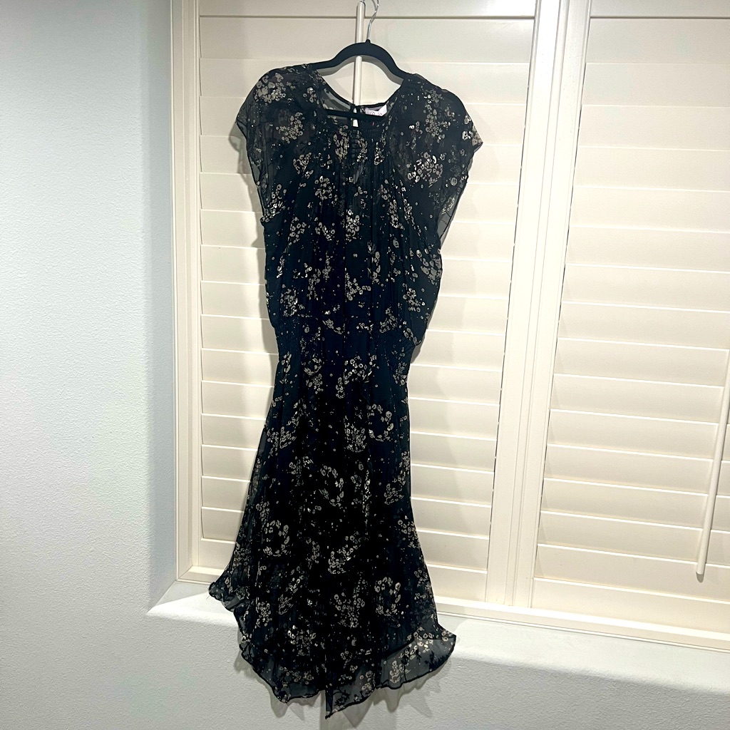 Nwt Parker Black And White Floral Dress